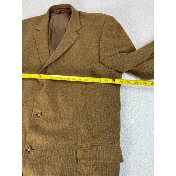 Ermenegildo Zegna Soft Cashmere Notch Lapel Flap Pockets Brown Sport Coat 66 - Picture 9 of 9
